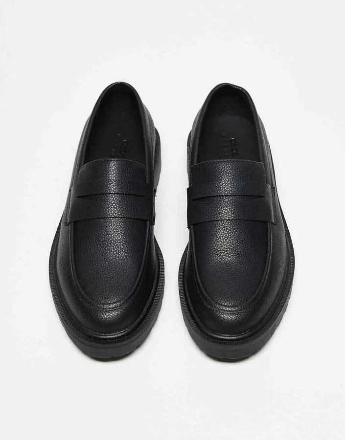 ASOS DESIGN penny loafers in black - Image 2