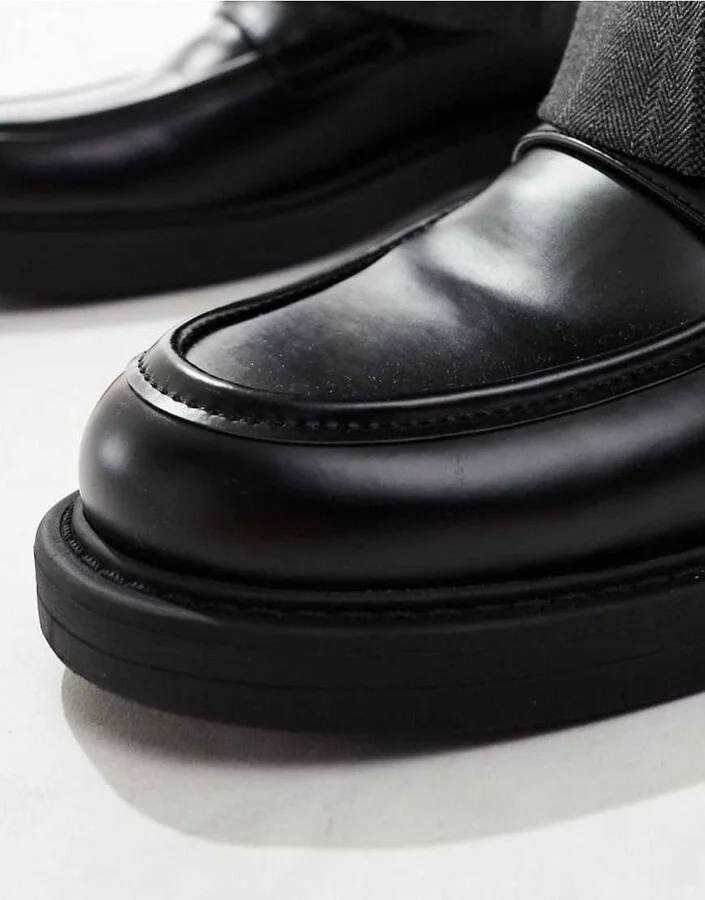 ASOS DESIGN penny loafers in black - Image 3