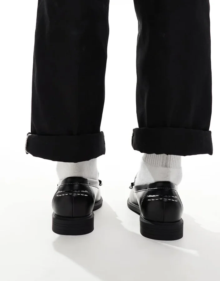 ASOS DESIGN penny loafers in black and white - Image 2