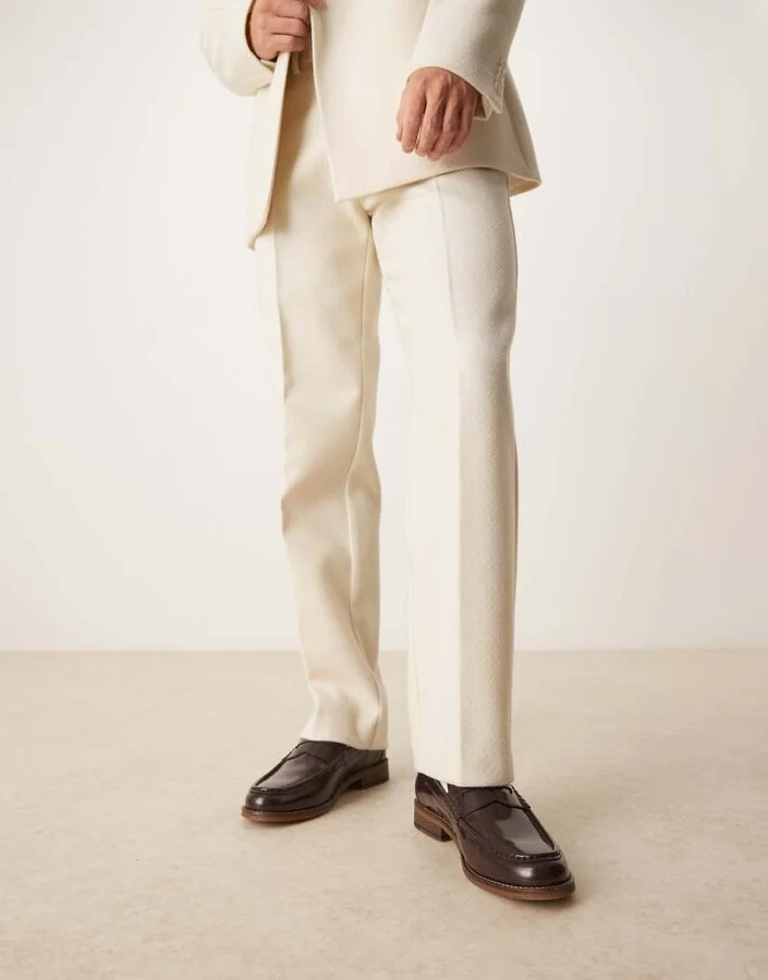 ASOS DESIGN penny loafers in burgundy leather - Image 2