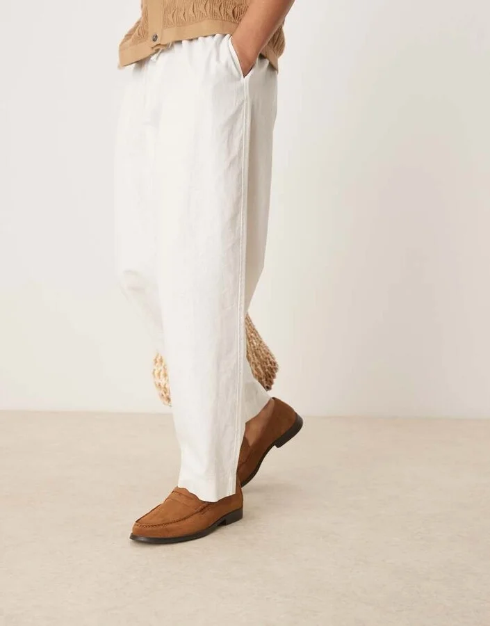 ASOS DESIGN penny loafers in tan suede - Image 2
