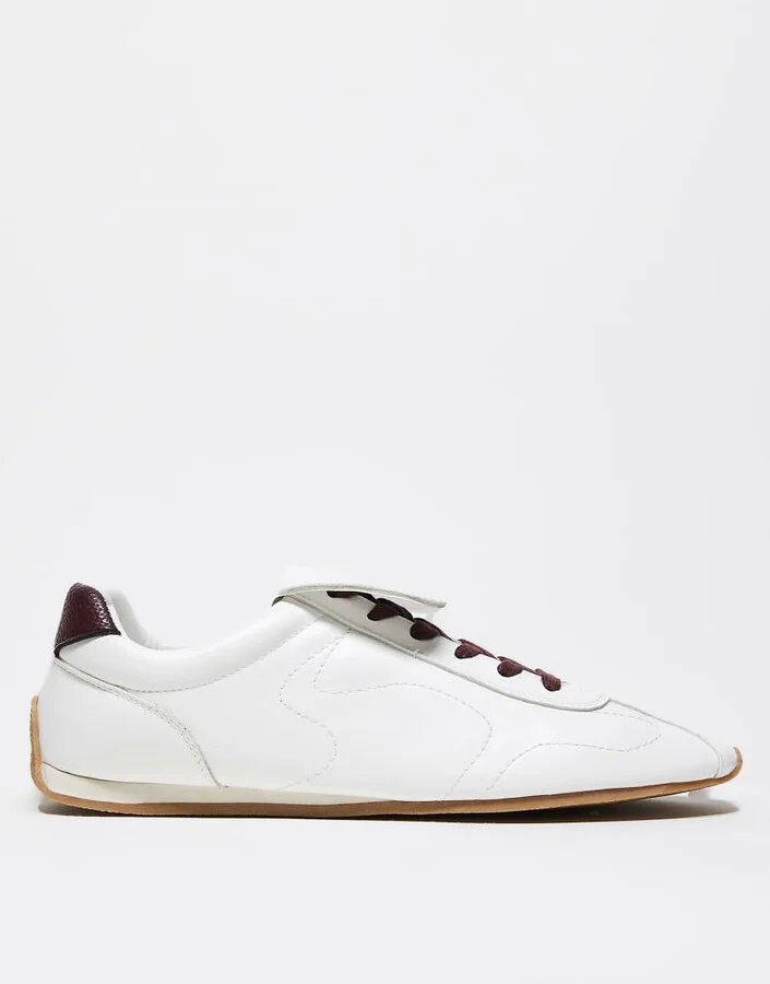 ASOS DESIGN retro sneakers in white with oversized tongues - Image 2
