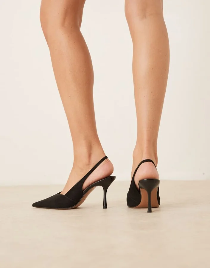 ASOS DESIGN Sabrina slingback stiletto heels in black - Image 3
