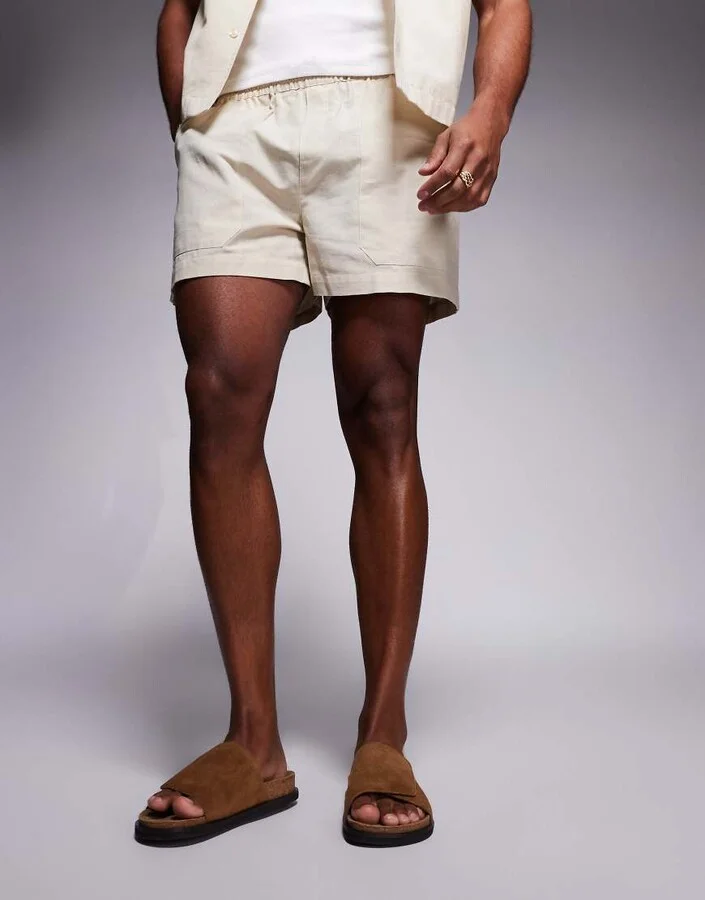 ASOS DESIGN slider sandals in tan suede with cork sole - Image 2