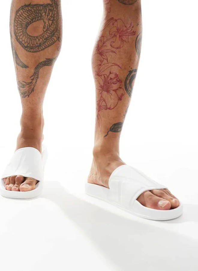 ASOS DESIGN sliders in white - Image 4