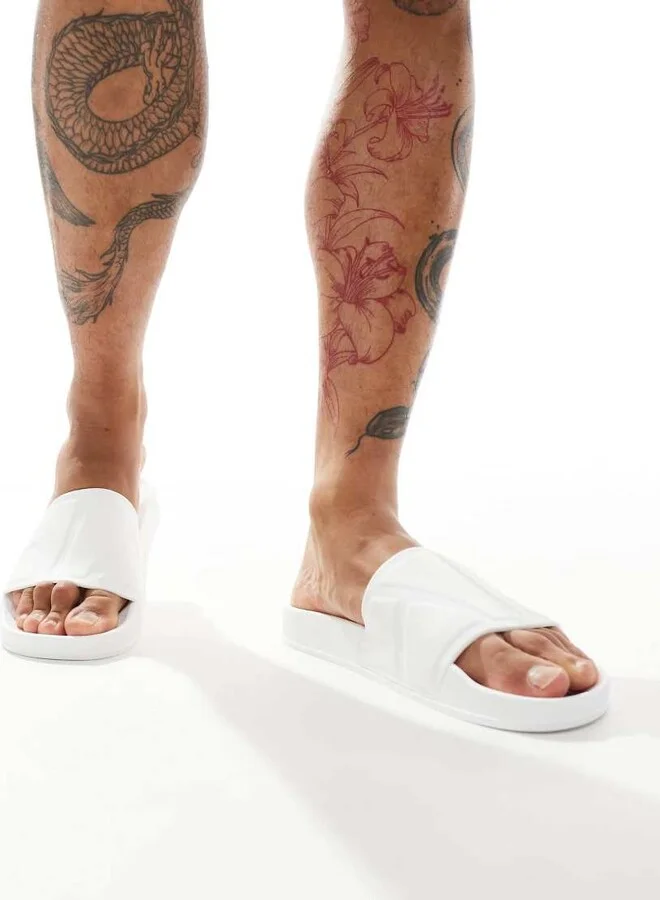 ASOS DESIGN sliders in white - Image 4