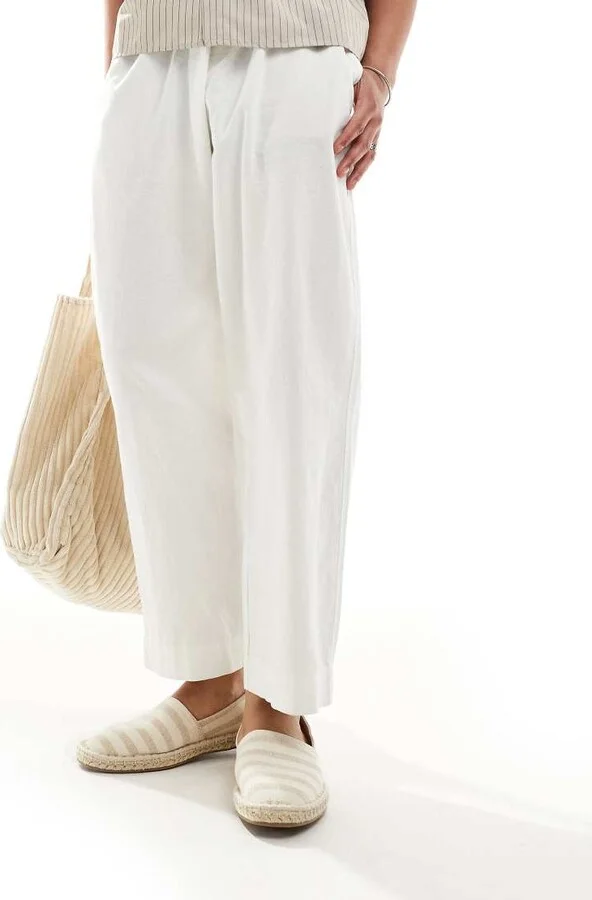 ASOS DESIGN slip on espadrilles in stone canvas stripe - Image 2