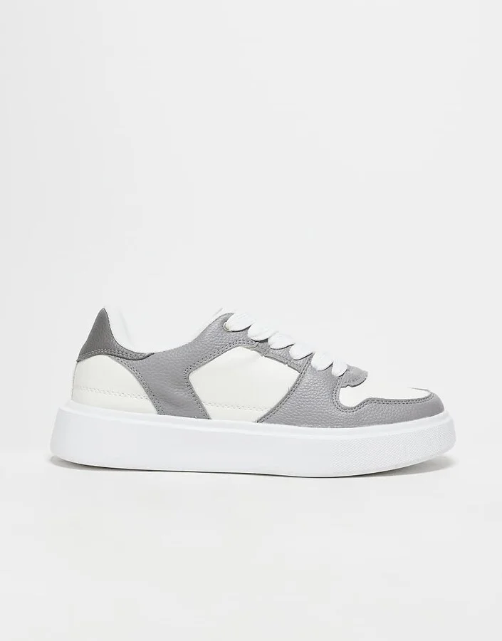 ASOS DESIGN sneakers in gray and white - Image 2