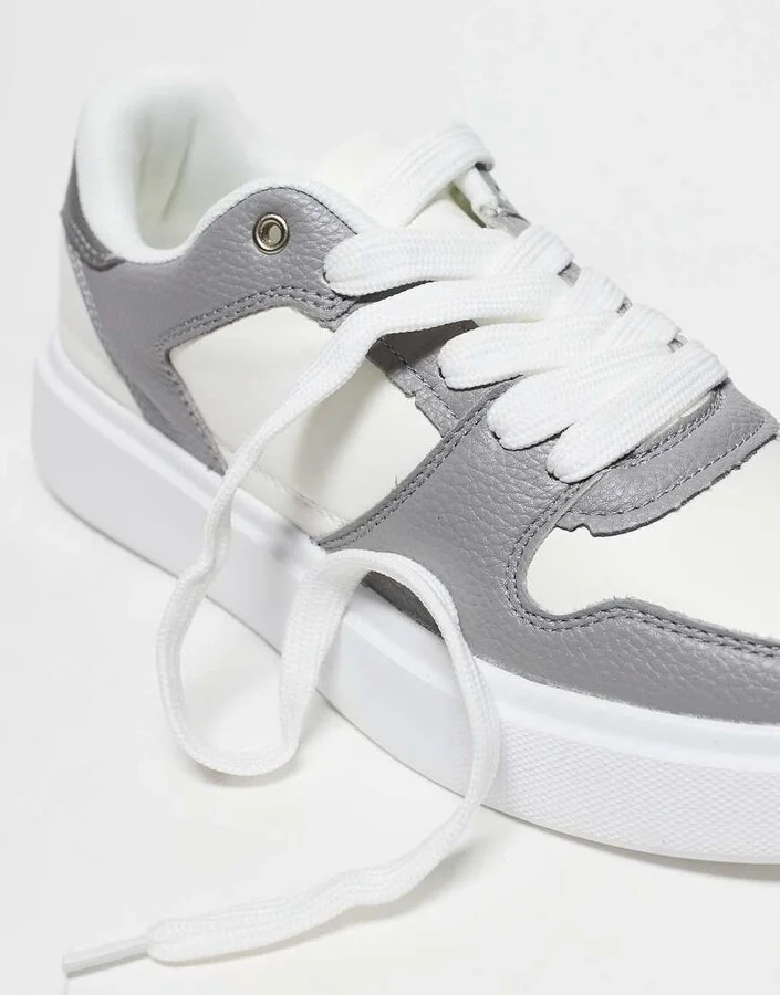 ASOS DESIGN sneakers in gray and white - Image 3