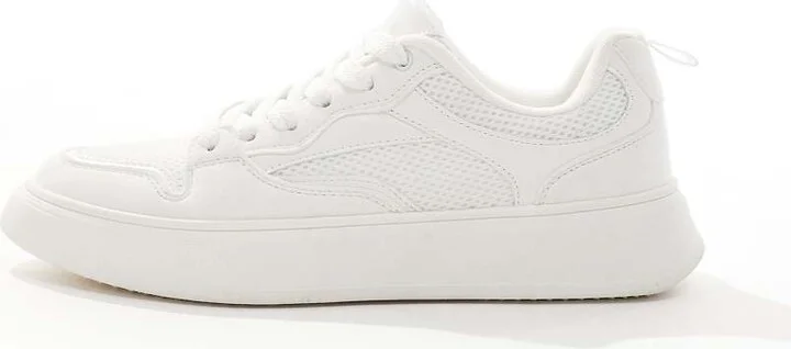 ASOS DESIGN sneakers in white with mesh panels - Image 2
