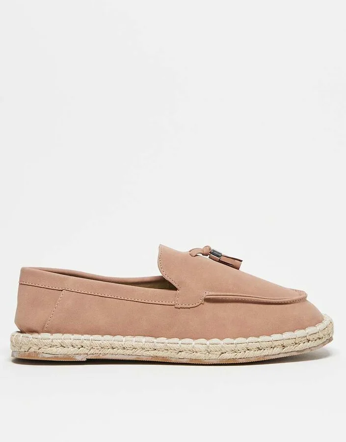 ASOS DESIGN tassel loafer espadrilles in pink - Image 4