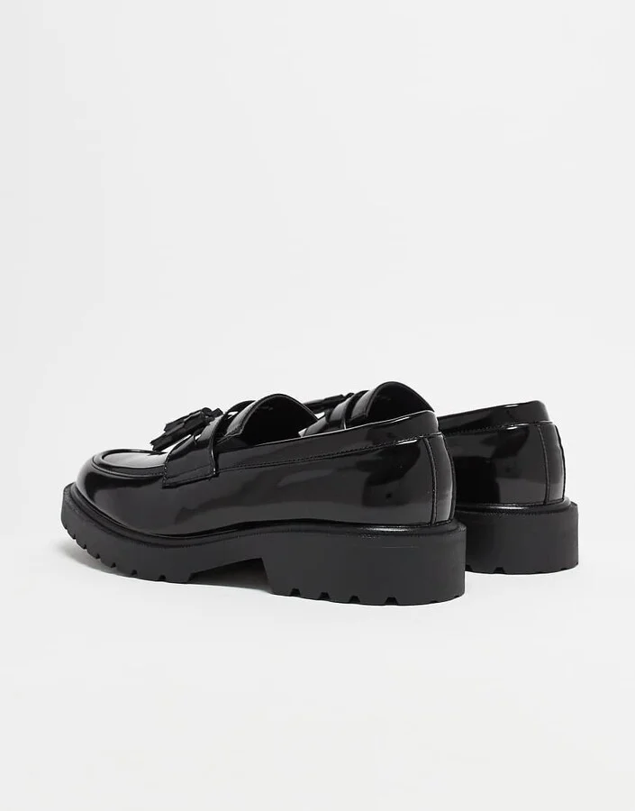 ASOS DESIGN tassel loafers in black faux leather - Image 4