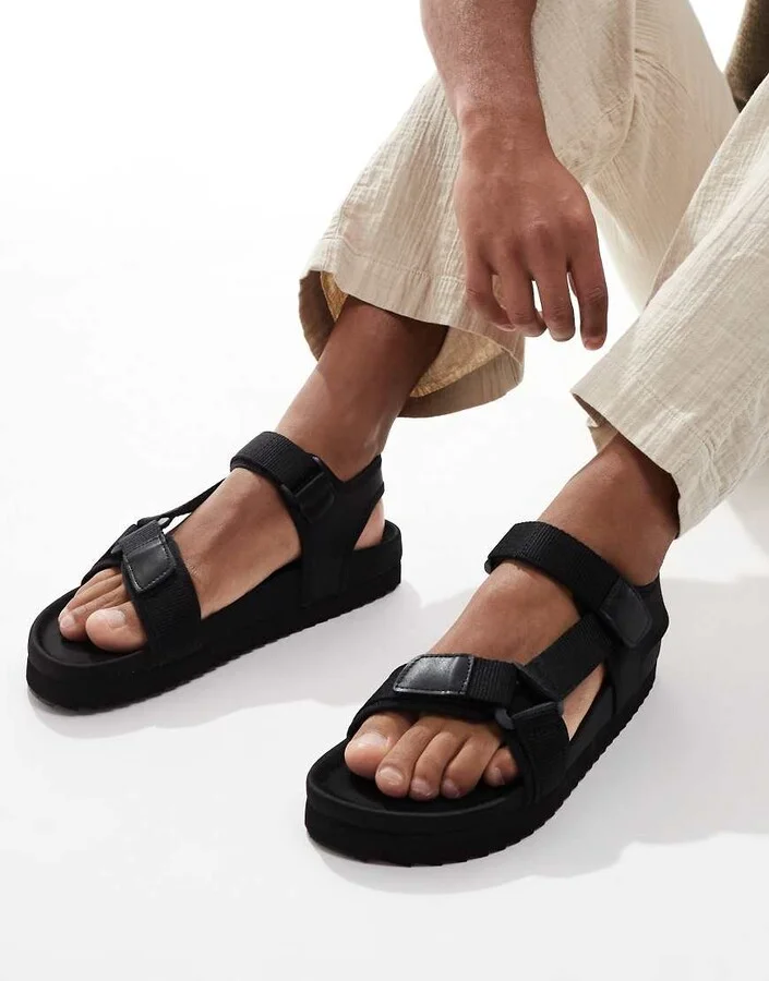 ASOS DESIGN tech sandals in black - Image 2