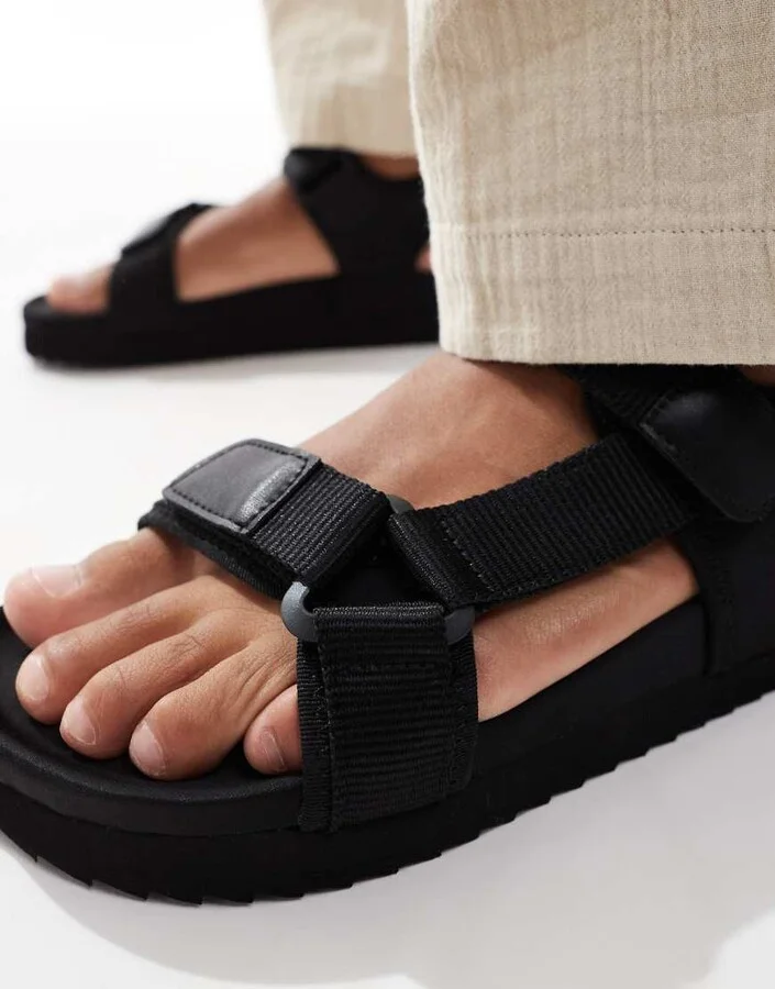 ASOS DESIGN tech sandals in black - Image 3