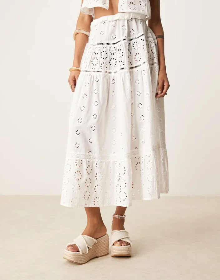 ASOS DESIGN Twirl cross strap wedges in natural - Image 2