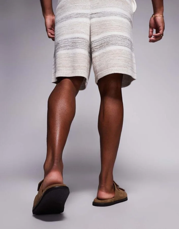 ASOS DESIGN two strap sandals in stone suede - Image 3
