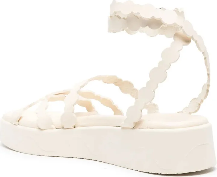 Aspis flatform leather sandals - Image 3