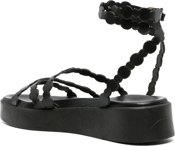 Aspis flatform leather sandals - Image 3