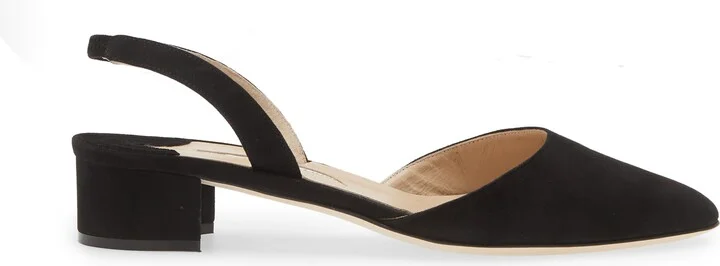 Aspro Block Heel Slingback Suede Pump - Image 3