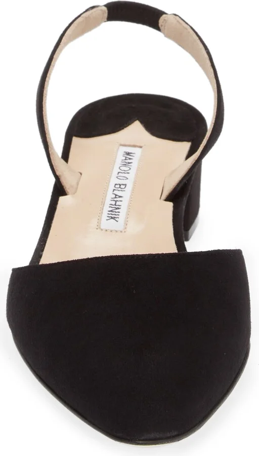 Aspro Block Heel Slingback Suede Pump - Image 4
