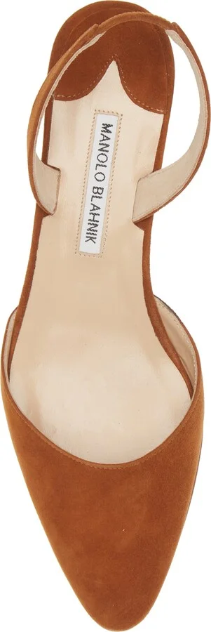 Aspro Block Heel Slingback Suede Pump - Image 11