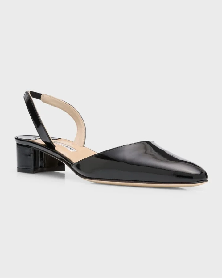 Aspro Leather Slingback Ballerina Pumps - Image 2