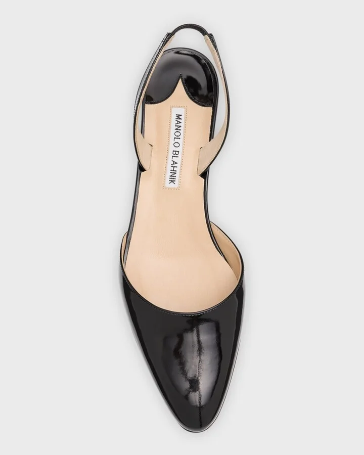 Aspro Leather Slingback Ballerina Pumps - Image 3