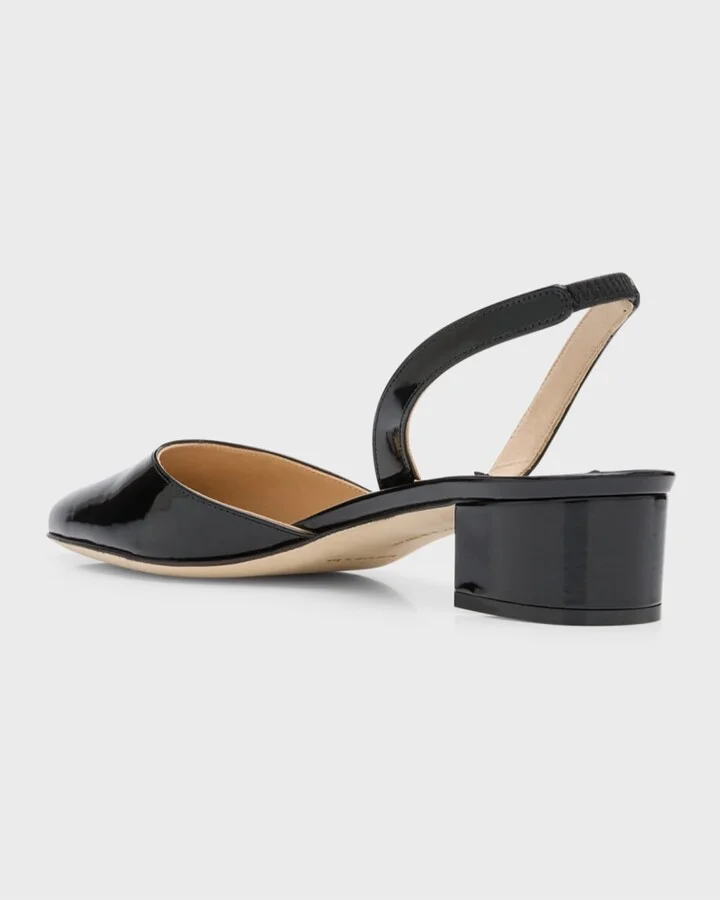 Aspro Leather Slingback Ballerina Pumps - Image 4