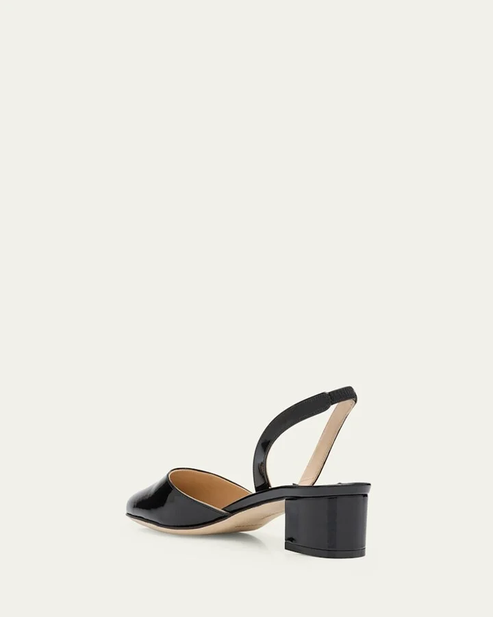 Aspro Leather Slingback Ballerina Pumps - Image 2