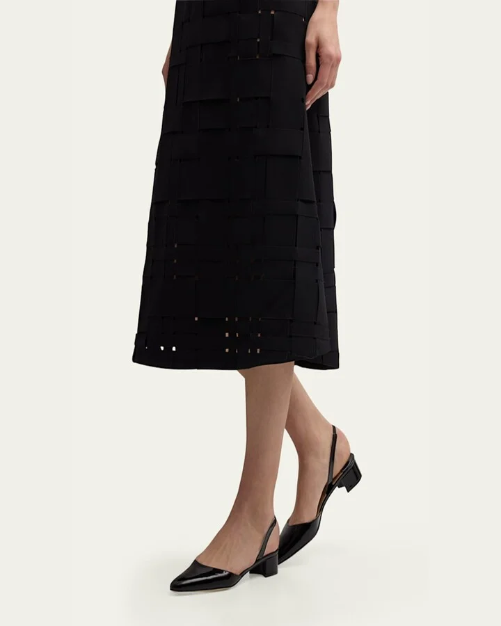 Aspro Leather Slingback Ballerina Pumps - Image 4