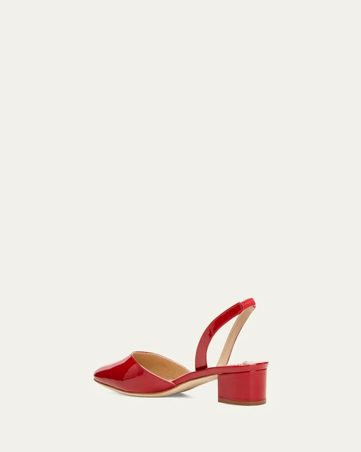 Aspro Patent Slingback Ballerina Pumps - Image 2