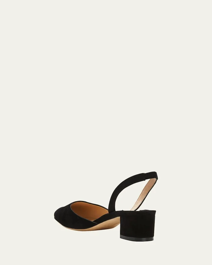Aspro Suede Block-Heel Slingback Pump - Image 3