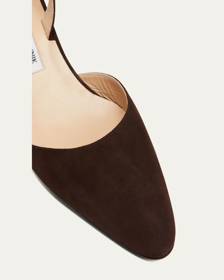 Aspro Suede Slingback Ballerina Pumps - Image 3
