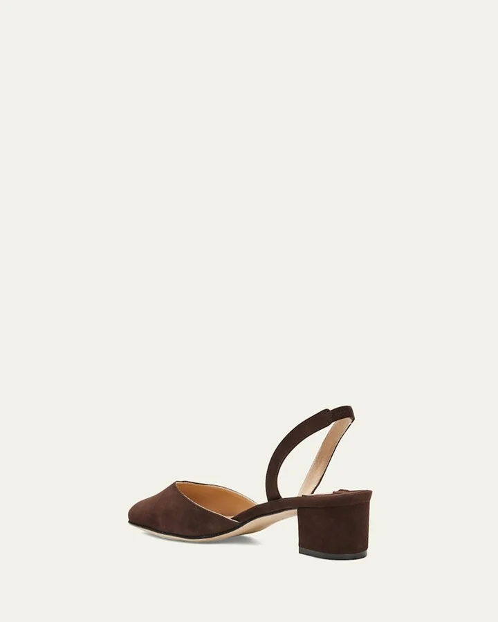 Aspro Suede Slingback Ballerina Pumps - Image 4