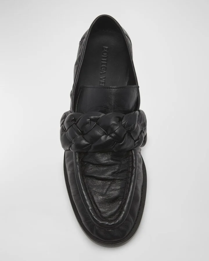 Astair Leather Braid Slip-On Loafers - Image 7