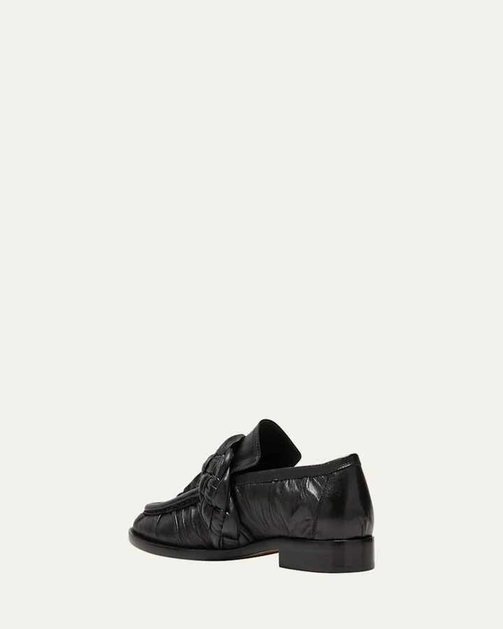 Astair Leather Braid Slip-On Loafers - Image 4