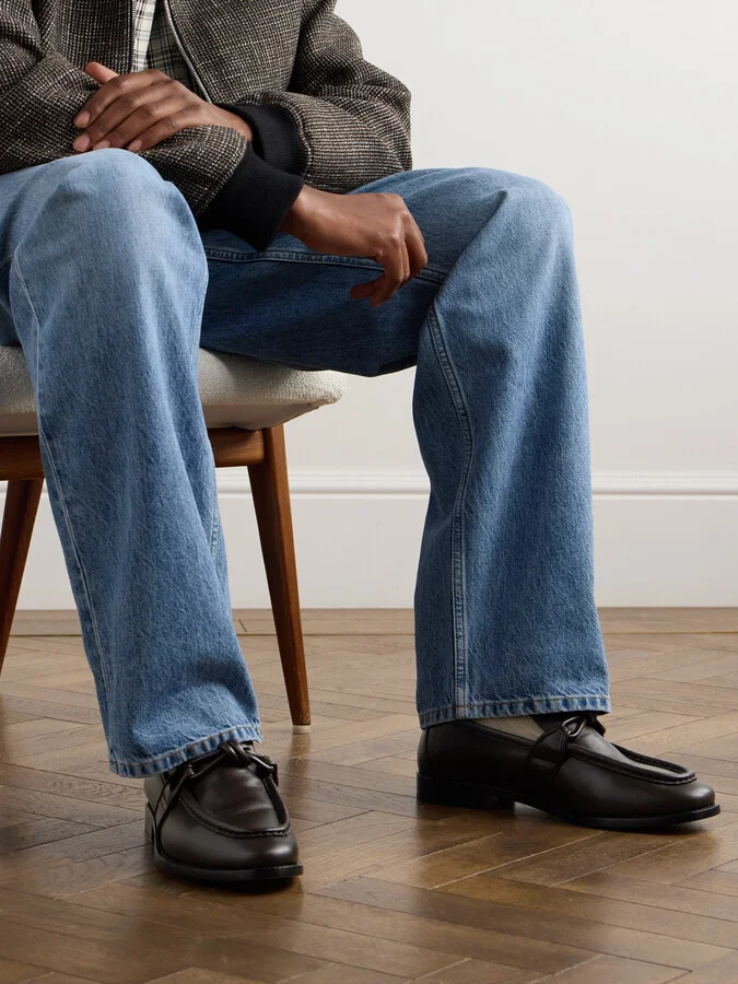 Astaire Knot-Detailed Leather Loafers - Image 2