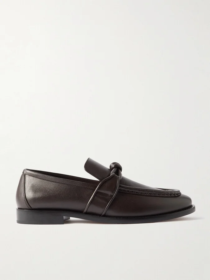 Astaire Knot-Detailed Leather Loafers