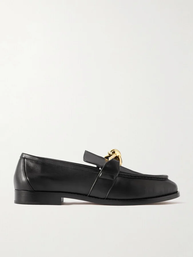 Astaire Knot-Detailed Leather Loafers