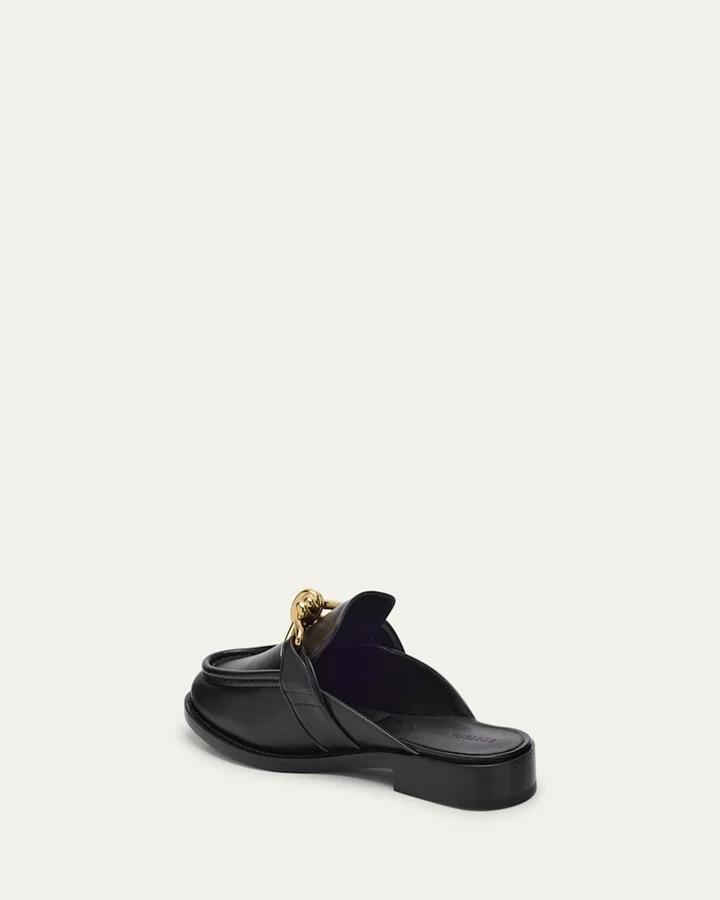Astaire Knot Leather Loafer Mules - Image 3