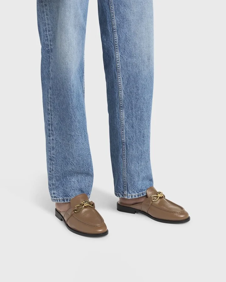 Astaire Knot Leather Loafer Mules - Image 3