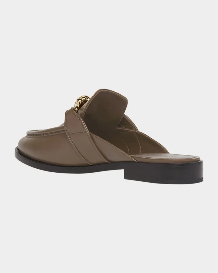 Astaire Knot Leather Loafer Mules - Image 7