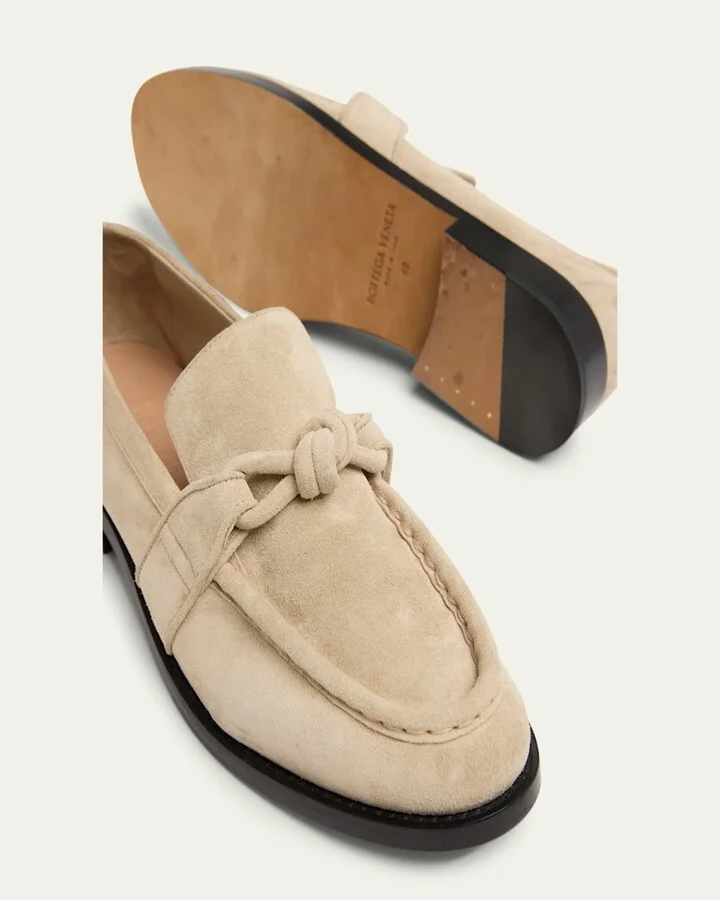 Astaire Knot Soft Suede Loafers - Image 9
