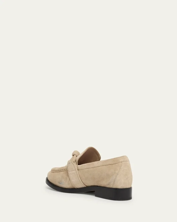 Astaire Knot Soft Suede Loafers - Image 11