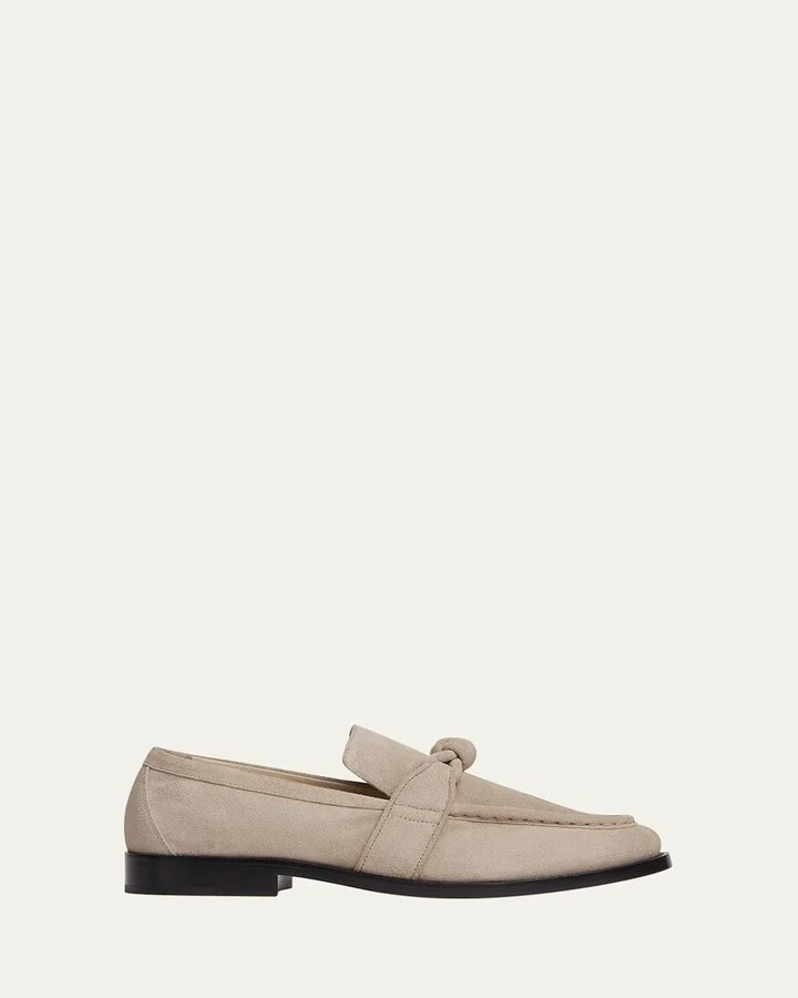 Astaire Knot Soft Suede Loafers