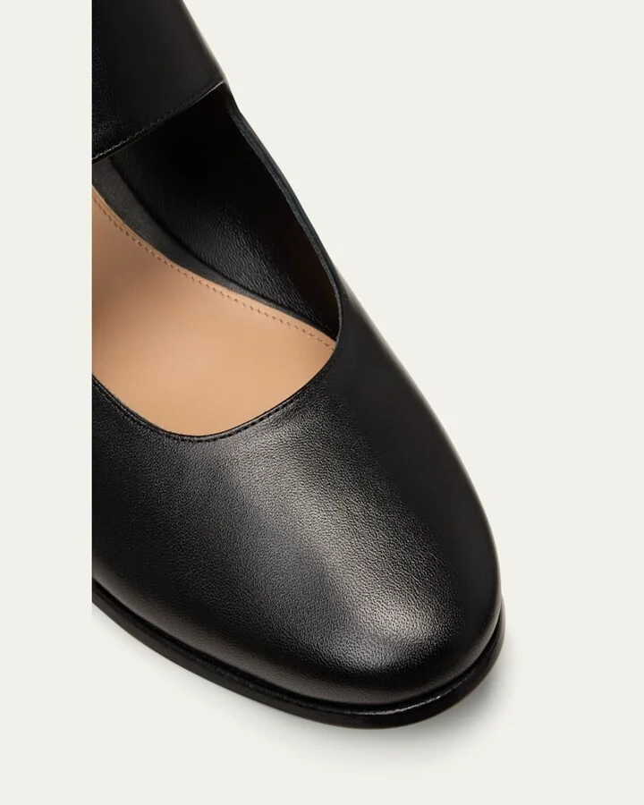 Astaire Leather Mary Jane Ballerina Flats - Image 2