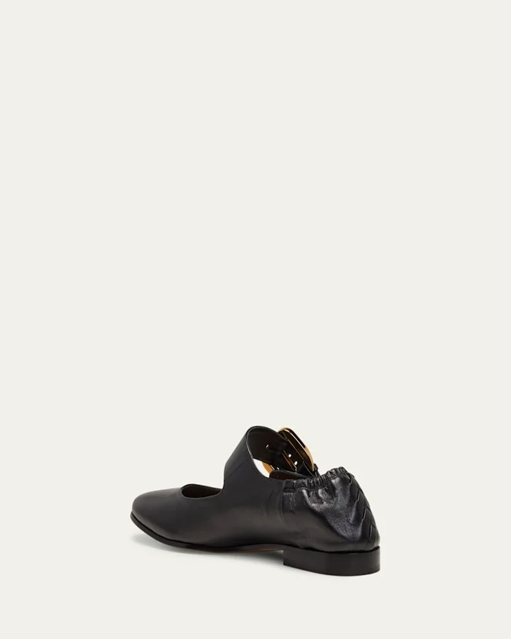 Astaire Leather Mary Jane Ballerina Flats - Image 3