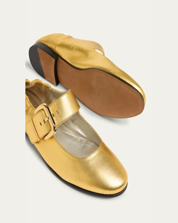 Astaire Leather Mary Jane Ballerina Flats - Image 2
