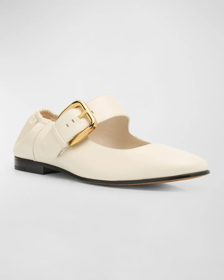 Astaire Leather Mary Jane Ballerina Flats - Image 4