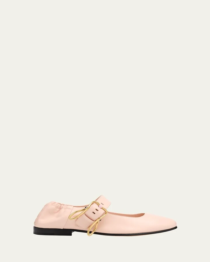 Astaire Leather Rabbit Mary Jane Ballerina Flats
